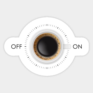 Coffee On Off Sticker